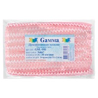 "Gamma"   тесьма декоративная "Самбоса"   GSL-101   20 мм  33 м ± 2 м  СК/Распродажа №067 св-розовый