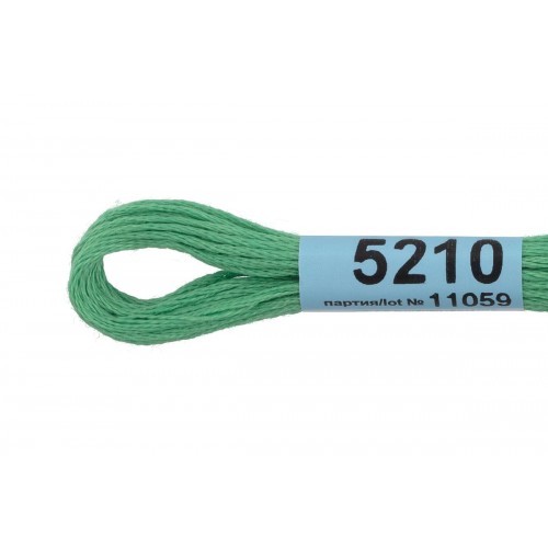 Нитки для вышивания "Gamma"    мулине  ( 3173-6115 )  100\% хлопок   24 x  8 м №5210 зеленый