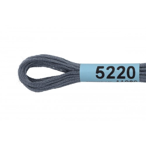 Нитки для вышивания "Gamma"    мулине  ( 3173-6115 )  100\% хлопок   24 x  8 м №5220 т.серый