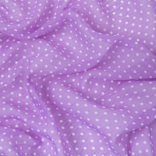 Ткань PC-05   Chiffon   68 г/кв.м ± 5 г/кв.м  147 см ± 2 см  100\% полиэстер №10 сиреневый/белый