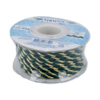 Шнур "Gamma"   3 мм  GC-032   витой   9.1 м ± 0.5 м №036/золото изумруд