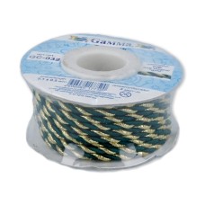 Шнур "Gamma"   3 мм  GC-032   витой   9.1 м ± 0.5 м №036/золото изумруд