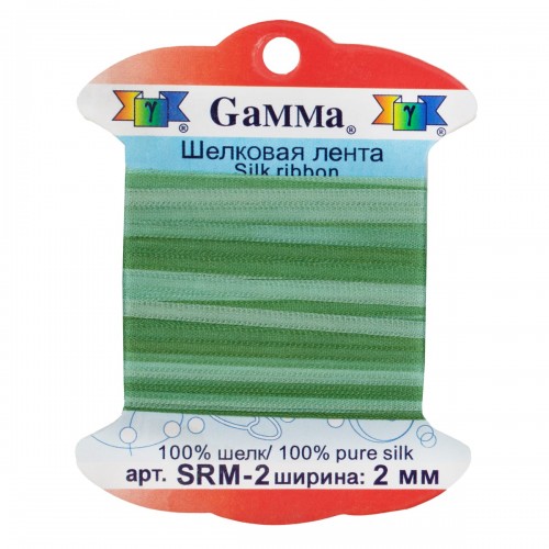 "Gamma"   шелковая   SRM-2   ФАСОВКА   0.2 -  2 мм  9.1 м ± 0.5 м M042 св.зеленый/зеленый