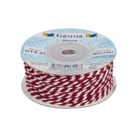 Шнур "Gamma"   2 мм  GTX-25   бечевка   25 м ± 0.5 м №027/001 малиновый/белый