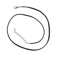 "Zlatka"   Шнур бархатный с замком   JP-010   45 см  2.5 мм  10 шт 01- черный