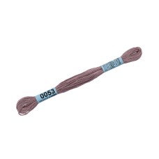 Нитки для вышивания "Gamma"    мулине  ( 0001-0206 )  100\% хлопок   24 x  8 м №0053 серо-фиолетовый