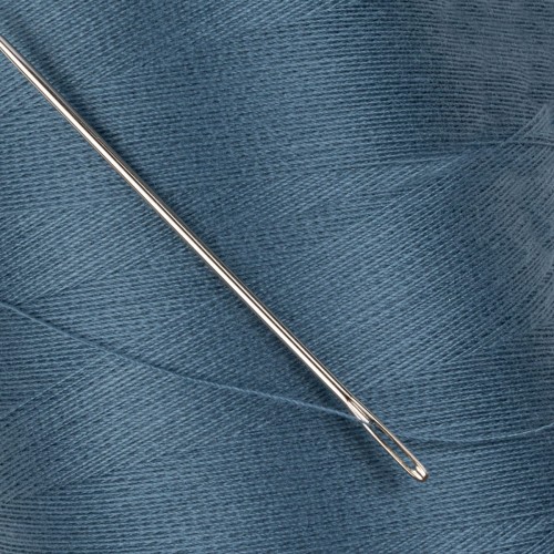 Швейные нитки (полиэстер) 40/2   "Nitka"  ( 301-400 )  4570 м №313 серо-синий