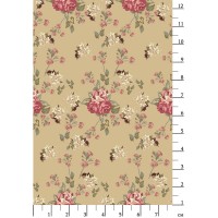 Ткань для пэчворка PEPPY   ВИКТОРИАНСКИЕ РОЗЫ   ФАСОВКА   50 x 55 см  146 г/кв.м ± 5   100\% хлопок ВР-33 зеленый