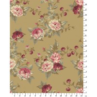 Ткань для пэчворка PEPPY   ВИКТОРИАНСКИЕ РОЗЫ   ФАСОВКА   50 x 55 см  146 г/кв.м ± 5   100\% хлопок ВР-31 зеленый