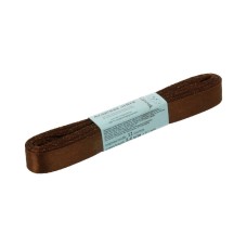 Лента атласная 12 мм ( 1/2 ")  "Gamma"   AL-12P   ФАСОВКА   10 x  5.4 м №154 т.коричневый