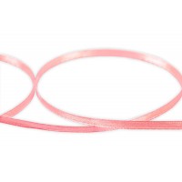 Лента атласная 3 мм ( 1/8 ")  "Gamma"   AL-3P   двухстор.   91.4 м №138 розовый