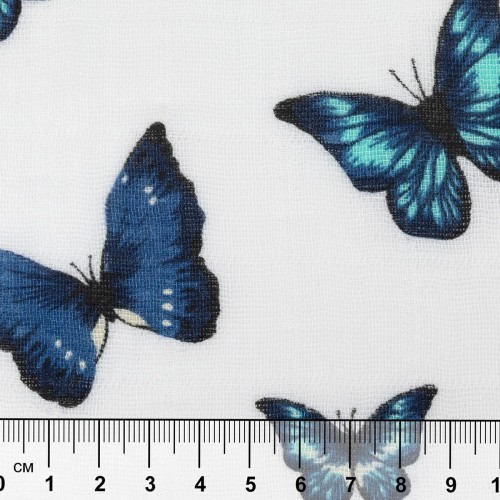 Ткань "PEPPY"   Ткань муслиновая   ФАСОВКА   EMBRACE   100\% хлопок   100 х  125 см  Shannon Fabrics empapillions royal