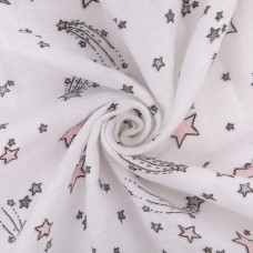 Ткань "PEPPY"   Ткань муслиновая   ФАСОВКА   EMBRACE   100\% хлопок   100 х  125 см  Shannon Fabrics emshooting star blush