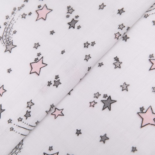 Ткань "PEPPY"   Ткань муслиновая   ФАСОВКА   EMBRACE   100\% хлопок   100 х  125 см  Shannon Fabrics emshooting star blush