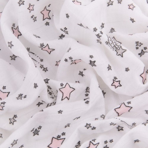 Ткань "PEPPY"   Ткань муслиновая   ФАСОВКА   EMBRACE   100\% хлопок   100 х  125 см  Shannon Fabrics emshooting star blush