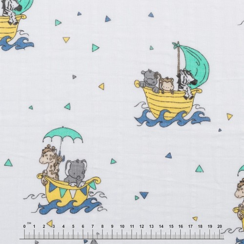 Ткань "Shannon Fabrics"   Ткань муслиновая   SMD EMBRACE   100\% хлопок   125 см ± 2 см noah`s ark opal