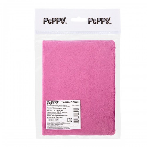 "PEPPY"   Плюш   PEV   ФАСОВКА   48 x 48 см  273 г/кв.м ± 5   100\% полиэстер 19 т.фуксия/raspberry