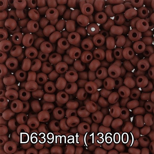 Бисер Чехия "GAMMA" круглый 4   10/0   2.3 мм  10 х  5 г  1-й сорт D639mat коричневый мат. ( 13600 )