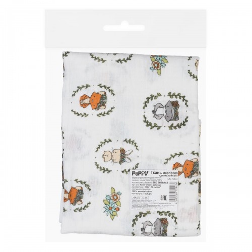Ткань "PEPPY"   Ткань муслиновая   ФАСОВКА   SMD EMBRACE   100\% хлопок   100 х  125 см  Shannon Fabrics flower crowns saltwater