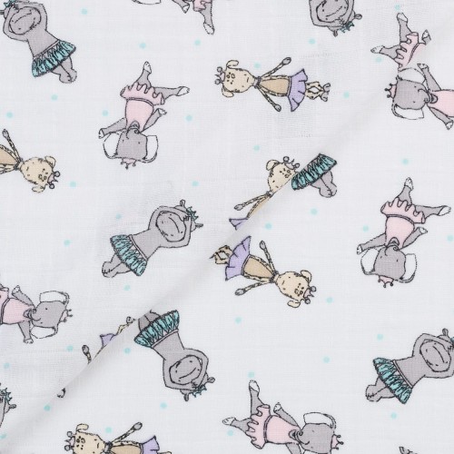Ткань "PEPPY"   Ткань муслиновая   ФАСОВКА   SMD EMBRACE   100\% хлопок   100 х  125 см  Shannon Fabrics tiny dancer blush/lilac
