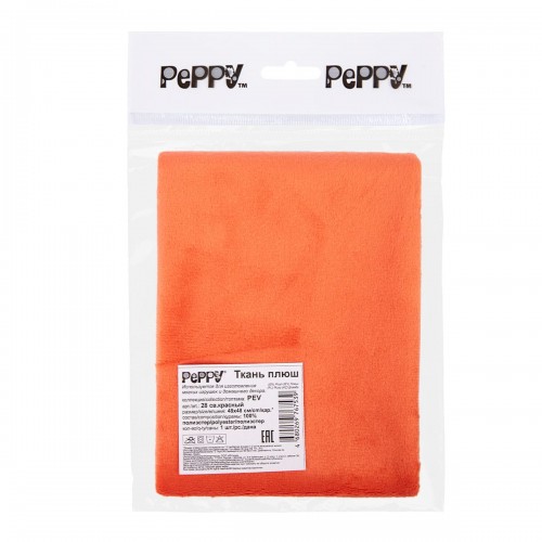 "PEPPY"   Плюш   PEV   ФАСОВКА   48 x 48 см  273 г/кв.м ± 5   100\% полиэстер 28 св.красный/lt.red