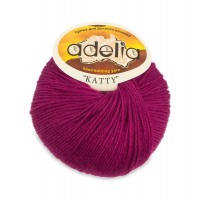 Пряжа ADELIA "KATTY"   100\% шерсть   10 шт. х  50 г  150 м ± 10 м №23 малиновый