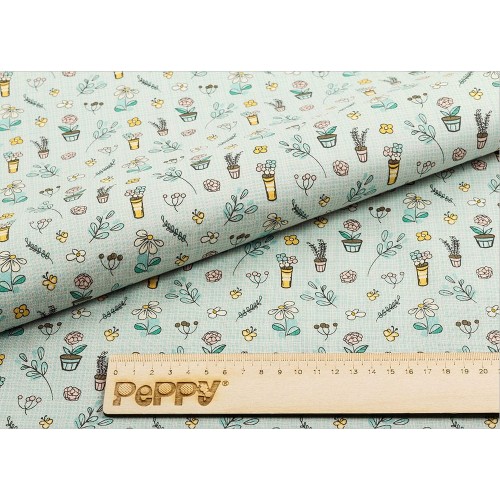 Ткань для пэчворка PEPPY   МАРТОВСКАЯ ПЕСНЯ   ФАСОВКА   50 x 55 см  146 г/кв.м ± 5   100\% хлопок МП-02 зеленый