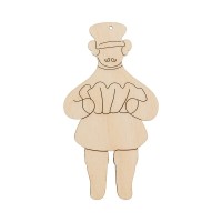 Заготовка для декорирования "Mr. Carving"   ВД-662   Подвеска   фанера   15  х 10 х  0.3 см "Мужичок с гармошкой" (14х7,5 см)
