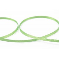 Лента атласная 3 мм ( 1/8 ")  "Gamma"   AL-3P   двухстор.   91.4 м №083 св.зеленый