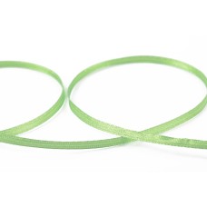 Лента атласная 3 мм ( 1/8 ")  "Gamma"   AL-3P   двухстор.   91.4 м №083 св.зеленый