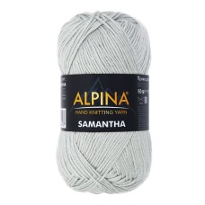 Пряжа ALPINA "SAMANTHA"   75\% вискоза, 25\% полиэстер   10 шт. х  50 г  160 м ± 10 м №04 серебристый