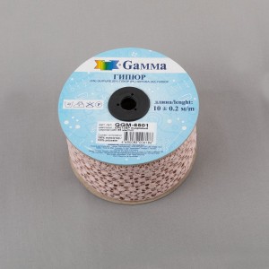 Гипюр "Gamma"   65 мм  GGM-6501   в пакете   10 м ± 0.2   Турция GP015BP пудровый