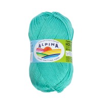 Пряжа ALPINA "HOLLY"   100\% мерсеризованный хлопок   10 шт. х  50 г  200 м ± 10 м №143 мятный