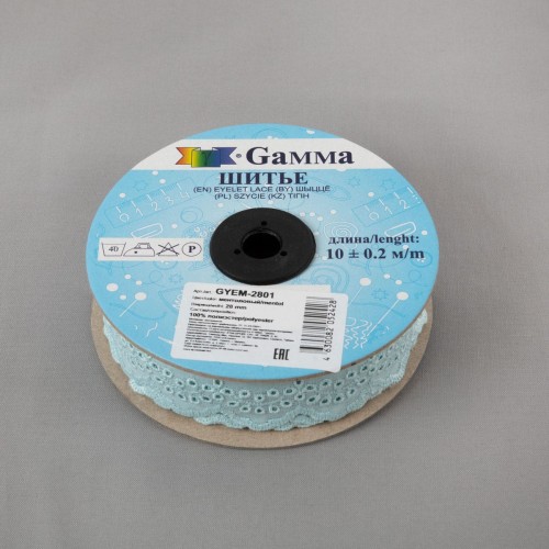 Шитье "Gamma"   28 мм  GYEM-2801   в рулоне   10 м ± 0.2 м  Турция ментоловый