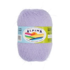 Пряжа ALPINA "WHITE RABBIT"   55\% пух кролика, 45\% нейлон   10 шт. х  50 г  300 м ± 15 м №225 св. сиреневый