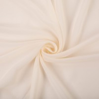 Ткань PC-02   Poly Chiffon   ФАСОВКА   84 г/кв.м ± 5 г/кв.м  150 х  147 см ± 5 см  100\% полиэстер №01 св.кремовый