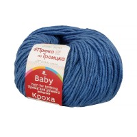 Пряжа из Троицка "Кроха"   80\% акрил, 20\% шерсть   10 шт. х  50 г  135 м №256 св.джинса