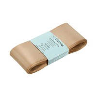 Лента атласная 50 мм ( 2 ")  "Gamma"   AL-50P   ФАСОВКА   5 x  5.4 м №093 бежевый