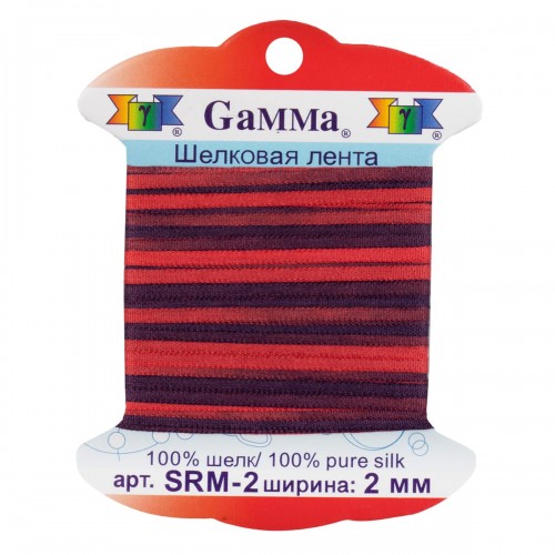"Gamma"   шелковая   SRM-2   ФАСОВКА   0.2 -  2 мм  9.1 м ± 0.5 м M120/1 красный/т.бордовый
