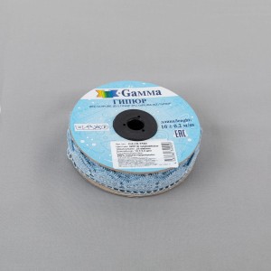 Гипюр "Gamma"   25 мм  GGM-2502   в рулоне   10 м ± 0.2 GP011B  голубой
