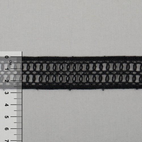 Гипюр "Gamma"   27 мм  GGM-2703   в рулоне   10 м ± 0.2 GP002BL черный