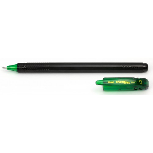 "Pentel"   Ручка гелевая Energel черный корпус  d 0.7 мм  12 шт. BL417-DX цвет чернил: зелёный
