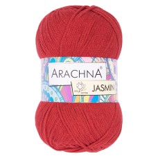 Пряжа ARACHNA "JASMIN"   80\% хлопок, 20\% полиэстер   5 шт. х  100 г ± 10 г  250 м ± 7 м №160 красный
