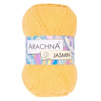 Пряжа ARACHNA "JASMIN"   80\% хлопок, 20\% полиэстер   5 шт. х  100 г ± 10 г  250 м ± 7 м №125 желтый