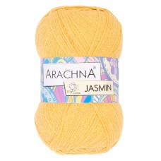 Пряжа ARACHNA "JASMIN"   80\% хлопок, 20\% полиэстер   5 шт. х  100 г ± 10 г  250 м ± 7 м №125 желтый