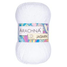 Пряжа ARACHNA "JASMIN"   80\% хлопок, 20\% полиэстер   5 шт. х  100 г ± 10 г  250 м ± 7 м №101 белый