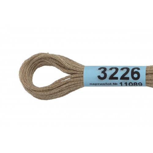 Нитки для вышивания "Gamma"    мулине  ( 3173-6115 )  100\% хлопок   24 x  8 м №3226 бежевый