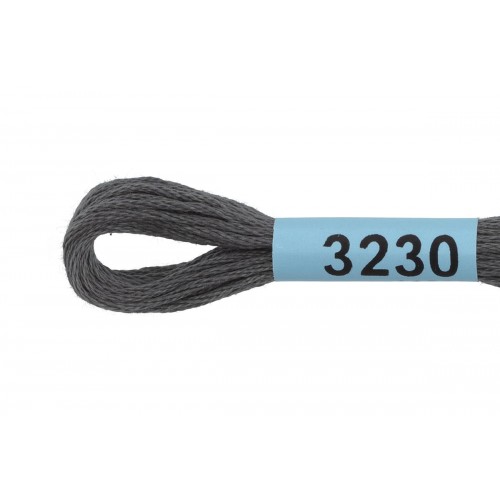 Нитки для вышивания "Gamma"    мулине  ( 3173-6115 )  100\% хлопок   24 x  8 м №3230 т.серый