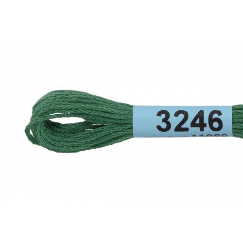 Нитки для вышивания "Gamma"    мулине  ( 3173-6115 )  100\% хлопок   24 x  8 м №3246 зеленый