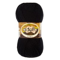Пряжа ADELIA "LIRA"   100\% акрил   10 шт. х  50 г  200 м ± 5 м №02 черный